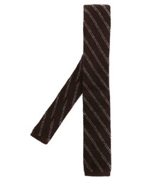 dunkelbraune Strick Krawatte von Eleventy