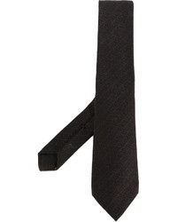 dunkelbraune Strick Krawatte von Kiton