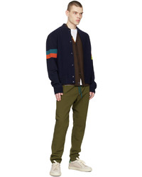 dunkelbraune Strick Strickjacke von Paul Smith