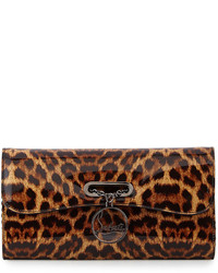 dunkelbraune Taschen mit Leopardenmuster