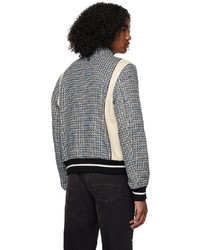 dunkelbraune Tweed Bomberjacke von Amiri