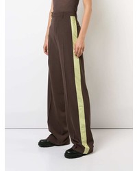 dunkelbraune weite Hose von Rick Owens