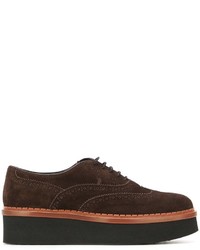 dunkelbraune Wildleder Brogues