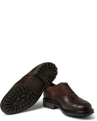 dunkelbraune Wildleder Brogues von Grenson