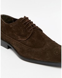 dunkelbraune Wildleder Brogues von Asos