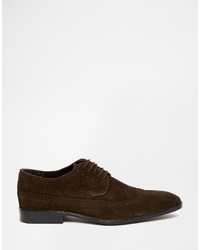 dunkelbraune Wildleder Brogues von Asos