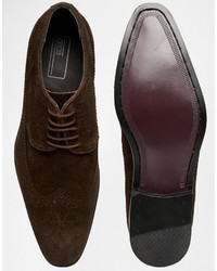 dunkelbraune Wildleder Brogues von Asos