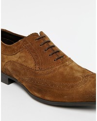 dunkelbraune Wildleder Brogues von Asos