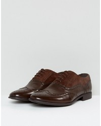 dunkelbraune Wildleder Brogues von Asos