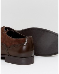 dunkelbraune Wildleder Brogues von Asos