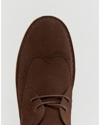 dunkelbraune Wildleder Brogues von Asos