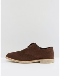 dunkelbraune Wildleder Brogues von Asos