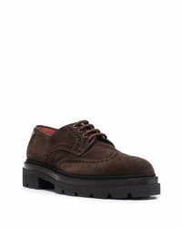 dunkelbraune Wildleder Brogues von Santoni