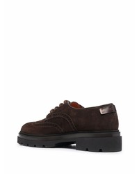 dunkelbraune Wildleder Brogues von Santoni