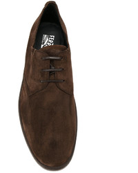 dunkelbraune Wildleder Brogues von Salvatore Ferragamo