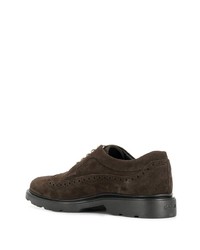 dunkelbraune Wildleder Brogues von Hogan