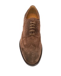 dunkelbraune Wildleder Brogues von Doucal's