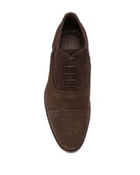 dunkelbraune Wildleder Brogues von Scarosso