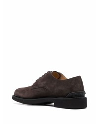 dunkelbraune Wildleder Derby Schuhe von Tod's