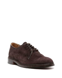 dunkelbraune Wildleder Derby Schuhe von Tricker's