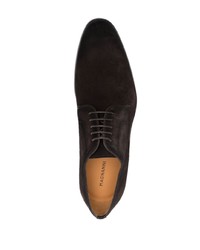 dunkelbraune Wildleder Derby Schuhe von Magnanni