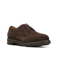 dunkelbraune Wildleder Derby Schuhe von Henderson Baracco