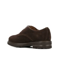 dunkelbraune Wildleder Derby Schuhe von Henderson Baracco