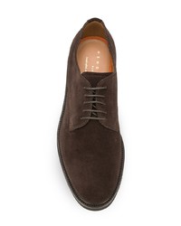 dunkelbraune Wildleder Derby Schuhe von Henderson Baracco