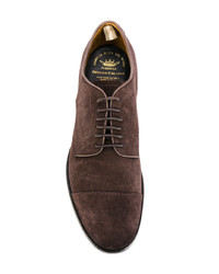 dunkelbraune Wildleder Derby Schuhe von Officine Creative