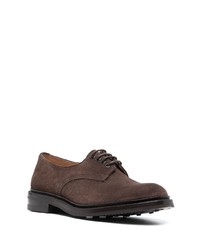 dunkelbraune Wildleder Derby Schuhe von Tricker's