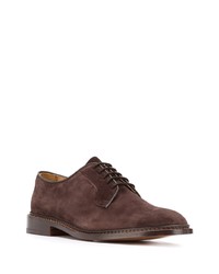 dunkelbraune Wildleder Derby Schuhe von Tricker's