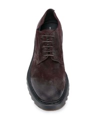 dunkelbraune Wildleder Derby Schuhe von Premiata