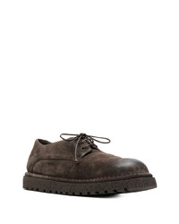 dunkelbraune Wildleder Derby Schuhe von Marsèll