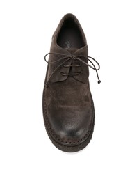 dunkelbraune Wildleder Derby Schuhe von Marsèll