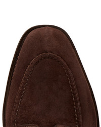 dunkelbraune Wildleder Derby Schuhe von Edward Green