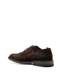 dunkelbraune Wildleder Derby Schuhe von Officine Creative