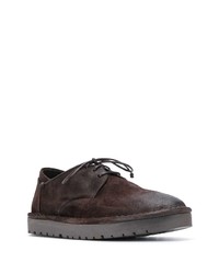 dunkelbraune Wildleder Derby Schuhe von Marsèll