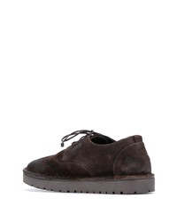 dunkelbraune Wildleder Derby Schuhe von Marsèll