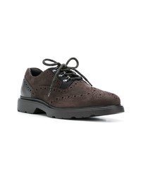 dunkelbraune Wildleder Derby Schuhe von Hogan