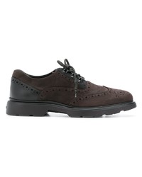 dunkelbraune Wildleder Derby Schuhe von Hogan