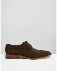 dunkelbraune Wildleder Derby Schuhe von Ted Baker