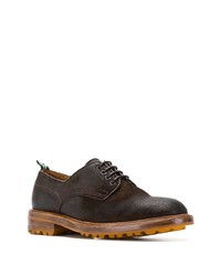 dunkelbraune Wildleder Derby Schuhe von Green George