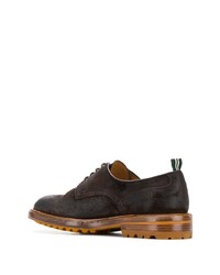 dunkelbraune Wildleder Derby Schuhe von Green George