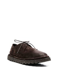 dunkelbraune Wildleder Derby Schuhe von Marsèll