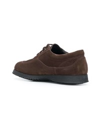 dunkelbraune Wildleder Derby Schuhe von Hogan