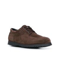 dunkelbraune Wildleder Derby Schuhe von Hogan