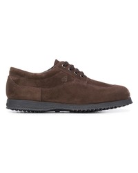 dunkelbraune Wildleder Derby Schuhe von Hogan