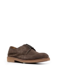 dunkelbraune Wildleder Derby Schuhe von Doucal's