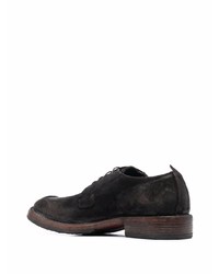 dunkelbraune Wildleder Derby Schuhe von Moma