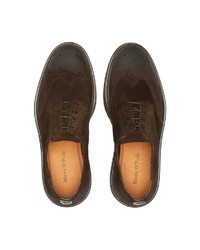 dunkelbraune Wildleder Derby Schuhe von Marc O'Polo